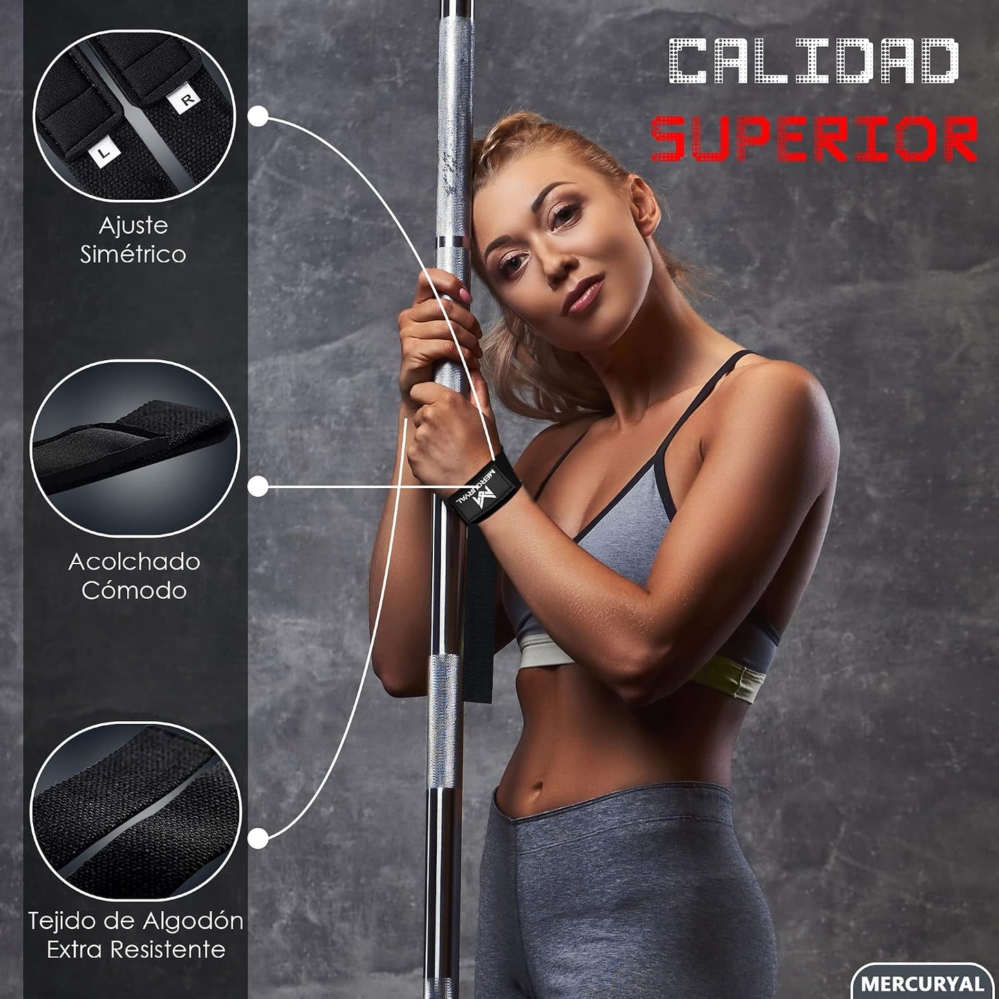 Lifting Straps Strength Training Lifting Straps - Bodybuilding, Fitness, Deadlifts, Powerlifting - Deadlift Straps - Professional Lifting Straps - Lifting Straps - Gym Accessories for Men