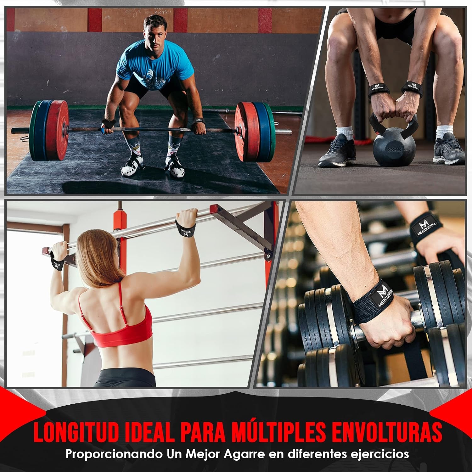 Lifting Straps Strength Training Lifting Straps - Bodybuilding, Fitness, Deadlifts, Powerlifting - Deadlift Straps - Professional Lifting Straps - Lifting Straps - Gym Accessories for Men