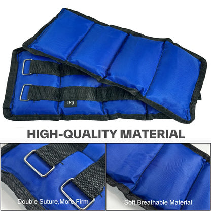 1Pair Wrist Ankle Weights, 2Kg/4.4Lbs, 3Kg/6.6Lbs, 4Kg/8.8Lbs Wrist Leg Arm Weights, Comfortable and Soft, Perfect for Fitness