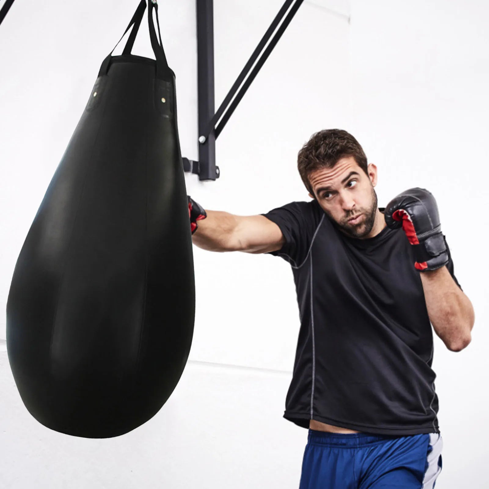Fitness Heavy Punching Bag PU Leather Kickboxing Bag MMA Muay Thai Boxing Training Tumbler Hanging Sandbag for Fitness Equipment