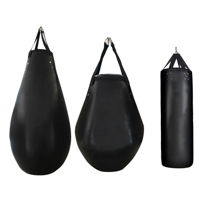 Fitness Heavy Punching Bag PU Leather Kickboxing Bag MMA Muay Thai Boxing Training Tumbler Hanging Sandbag for Fitness Equipment