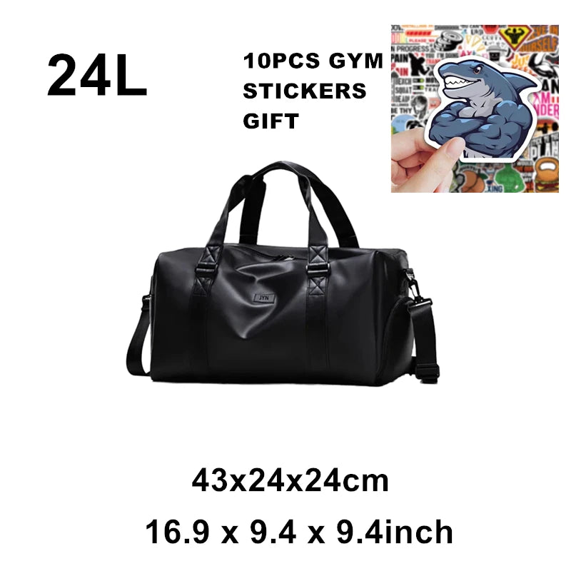 Gym Bags for Men, Waterproof Sport Duffel Bag with Shoe Compartment & Wet/Dry Separation, Large Capacity Weekender Travel Bag