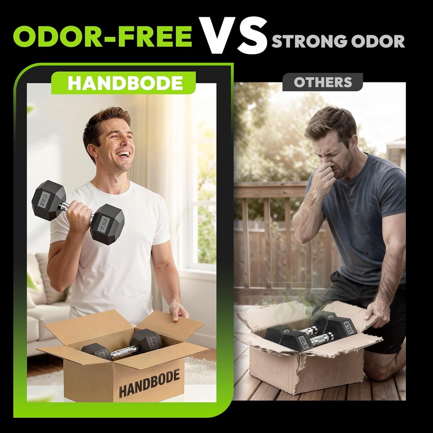 Rubber Coated Hex Dumbbell Set with A-Frame Rack, 100 Lb - 600 Lb Multiple Options Weight, Hexagon Non-Rolling Shape, Ergonomic Knurled Handle, Home Gym Equipment for Strength Training