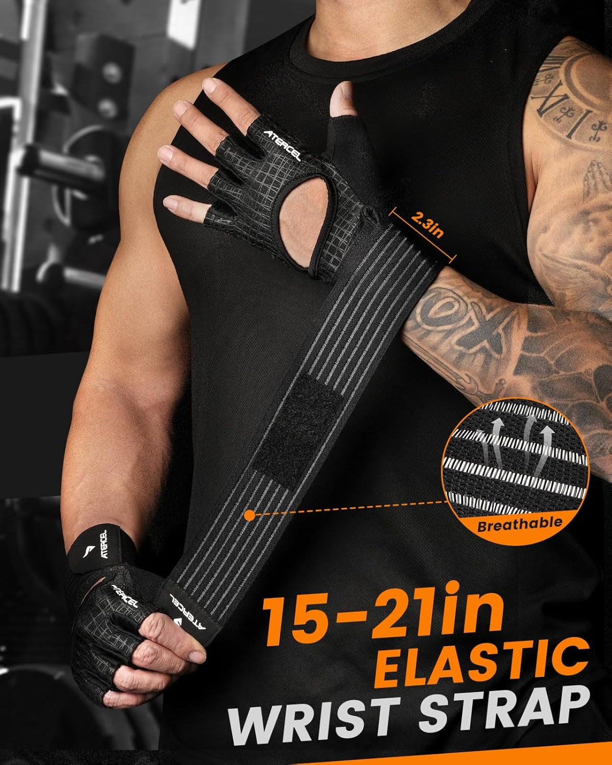 Workout Gloves for Men & Women, Breathable Weightlifting Gloves Men with Wrist Wrap Support for Gym, Crossfit & Strength Training