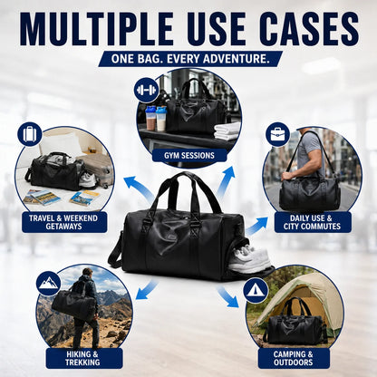 Gym Bags for Men, Waterproof Sport Duffel Bag with Shoe Compartment & Wet/Dry Separation, Large Capacity Weekender Travel Bag