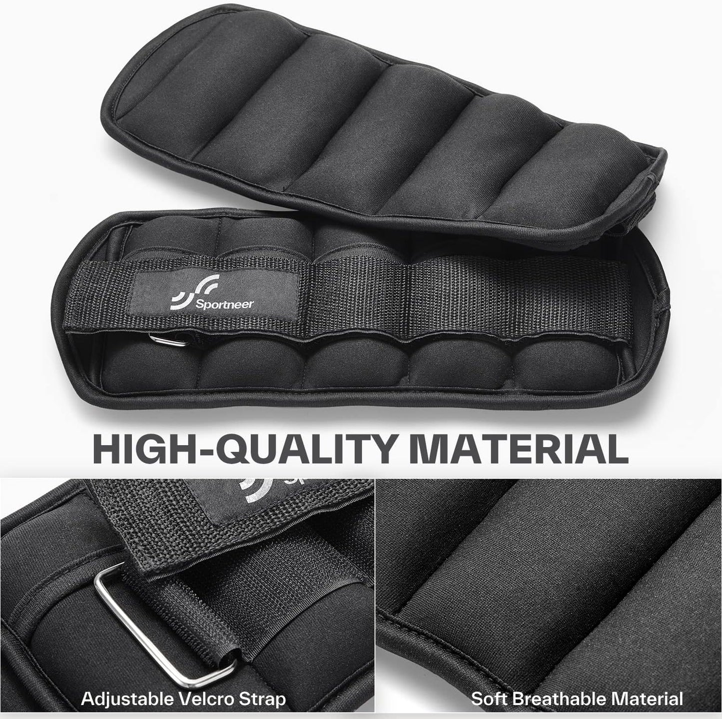 Ankle Weights Adjustable Ankle Weights Set Wrist Strap 0.45Kg - 2.25Kg Each Ankle, 0.9Kg - 4.5Kg a Pair