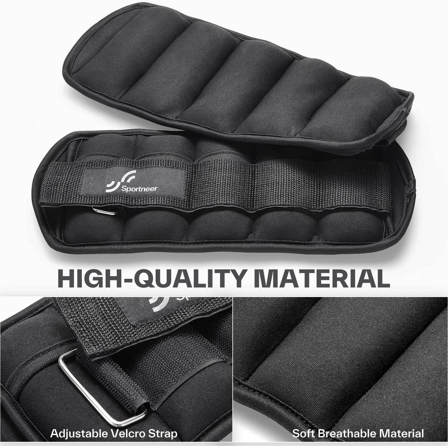 Ankle Weights Adjustable Ankle Weights Set Wrist Strap 0.45Kg - 2.25Kg Each Ankle, 0.9Kg - 4.5Kg a Pair