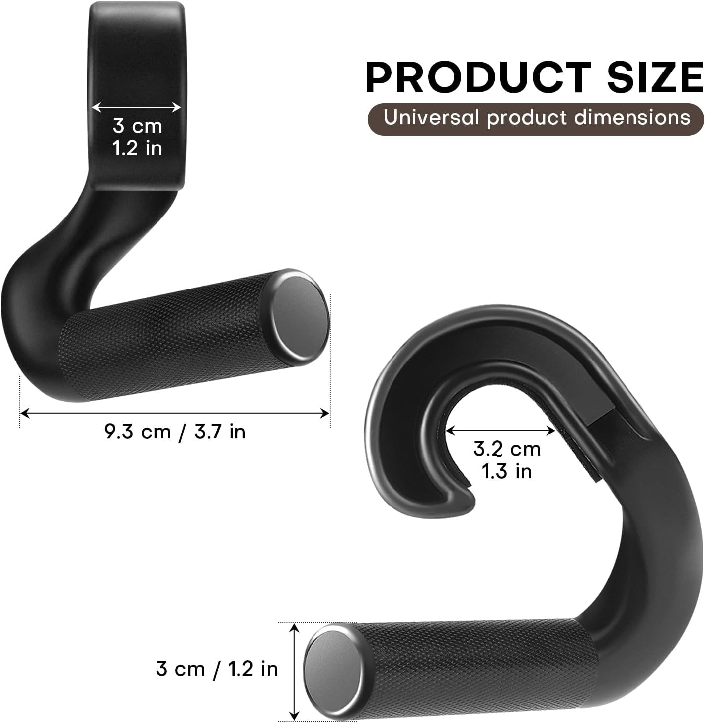 Neutral Grip Handle Attachment for Pull-Up Bars, Barbells and Resistance Bands