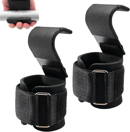 Weight Lifting Hooks,Bear Grips Wrist Wraps,Gym Straps Wrist Supports Non-Slip for Deadlifts, Pull Ups & Shrugs,Ultra Large Capacity Wristband with Thick Padding,8Mm Neoprene Padded for Men and Women