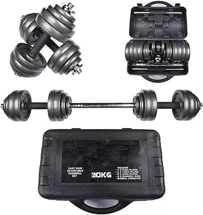 Cast Iron Adjustable Dumbbells Weight Barbell Set Men Women 15Kg 20Kg 30Kg 50Kg | Cast Iron Adjustable Dumbbells Weight Set | Training Equipment Home Gym Fitness