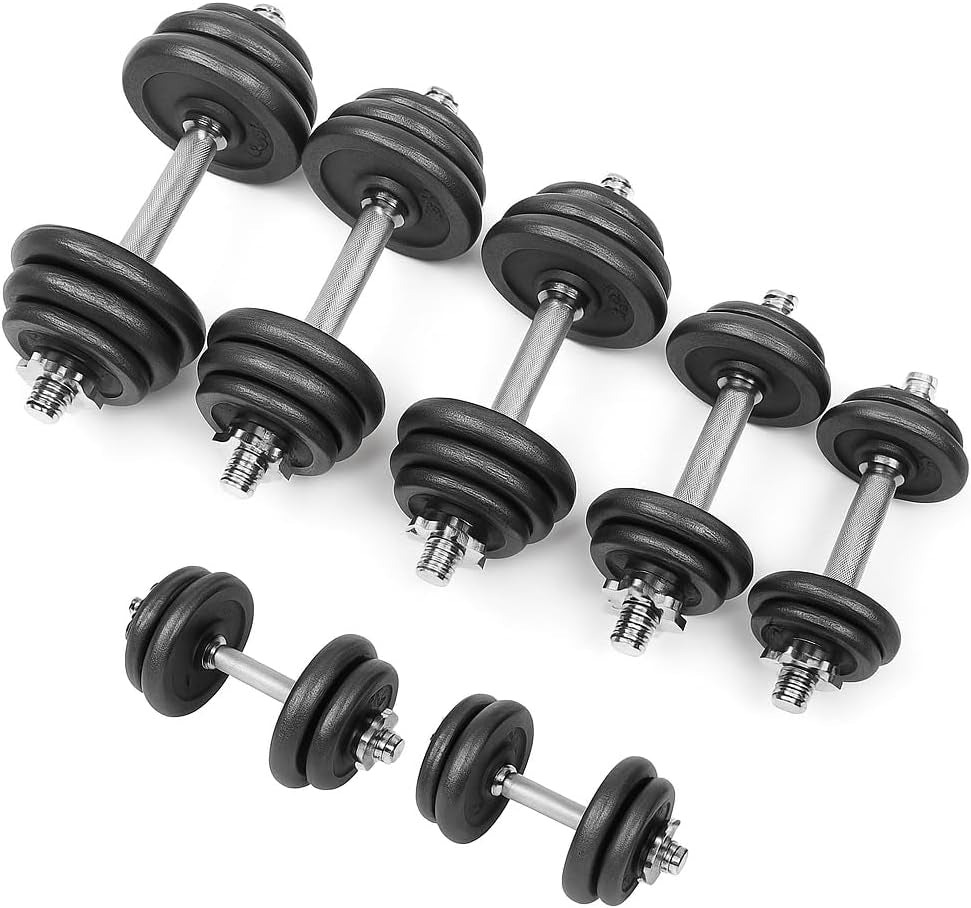 Cast Iron Adjustable Dumbbells Weight Barbell Set Men Women 15Kg 20Kg 30Kg 50Kg | Cast Iron Adjustable Dumbbells Weight Set | Training Equipment Home Gym Fitness