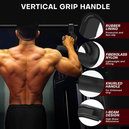 Neutral Grip Handle Attachment for Pull-Up Bars, Barbells and Resistance Bands