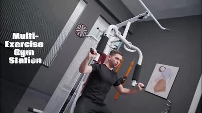 Multifunction Home Gym Weight Training Workout Station White