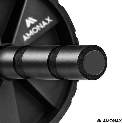 Convertible Ab Wheel Roller with Large Knee Mat for Core Abs Rollout Exercise, Double Wheel Set with Dual Fitness Strength Training Modes at Gym or Home